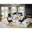 ECKBANK 223/163 cm  in Schwarz, Eichefarben  - Eichefarben/Schwarz, Design, Holz/Textil (223/163cm) - Voleo