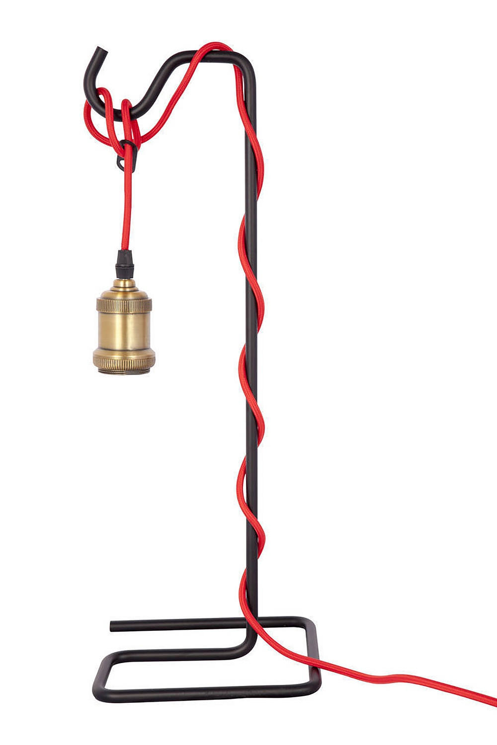 TISCHLEUCHTE - Schwarz, Trend, Metall (18/18/49cm) - Kayoom