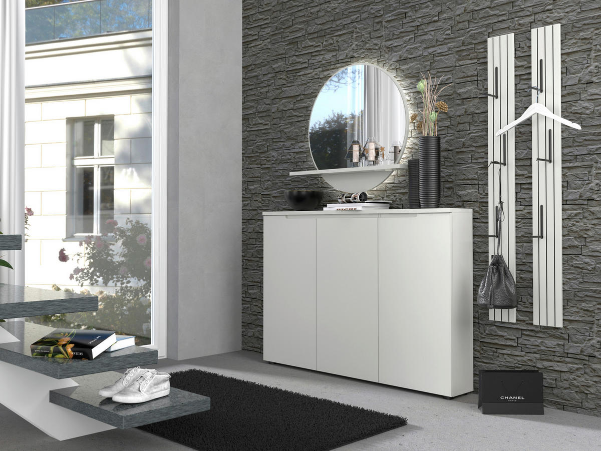 GARDEROBENPANEEL  in 15/150/2 cm  - Schwarz/Grau, Design, Holzwerkstoff/Metall (15/150/2cm) - Xora