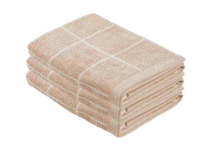 DUSCHTUCHSET Weiß, Taupe  - Taupe/Weiß, Natur, Textil (70/140cm) - Bio:Vio