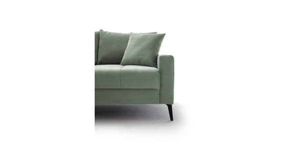 ECKSOFA  in Cord Pastellgrün  173/280 cm  - Pastellgrün/Schwarz, KONVENTIONELL, Textil/Metall (173/280cm) - Hom`in