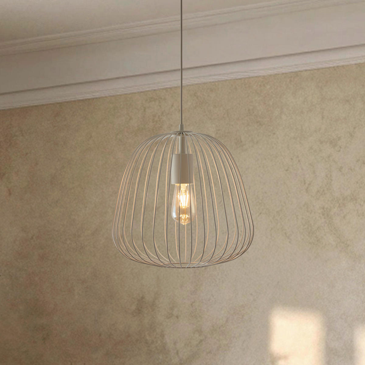 HÄNGELEUCHTE Ovella 36/36/110 cm   - Creme, Trend, Metall (36/36/110cm)