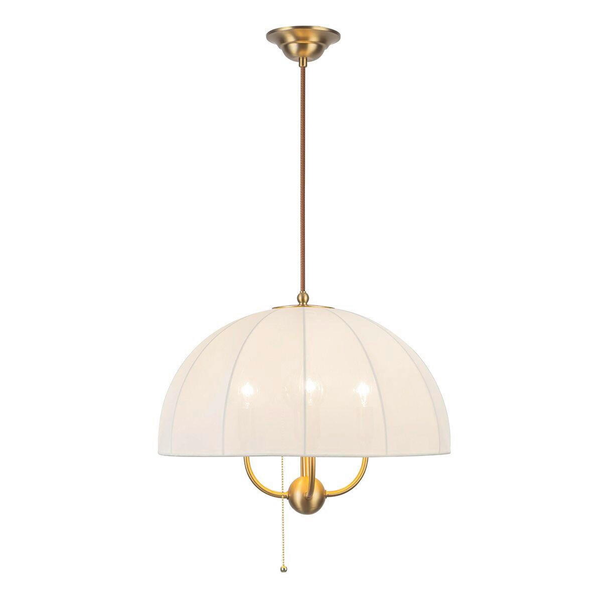 HÄNGELEUCHTE Alora Mood 34,3/45,7 cm  - Creme, Design, Textil/Metall (34,3/45,7cm) - Elstead Lighting