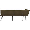 ECKBANK 165/225 cm  in Braun  - Schwarz/Braun, Design, Textil/Metall (165/225cm) - Moderano