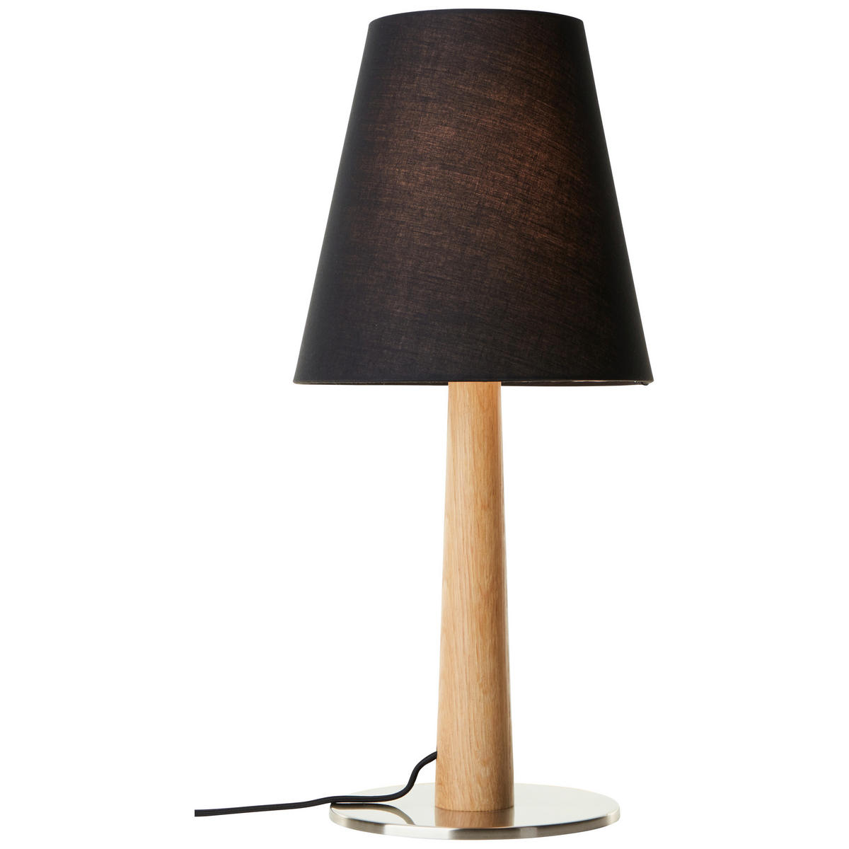TISCHLEUCHTE Timber 25/55 cm  - Eiche Bianco/Schwarz, Natur, Holz/Textil (25/55cm)