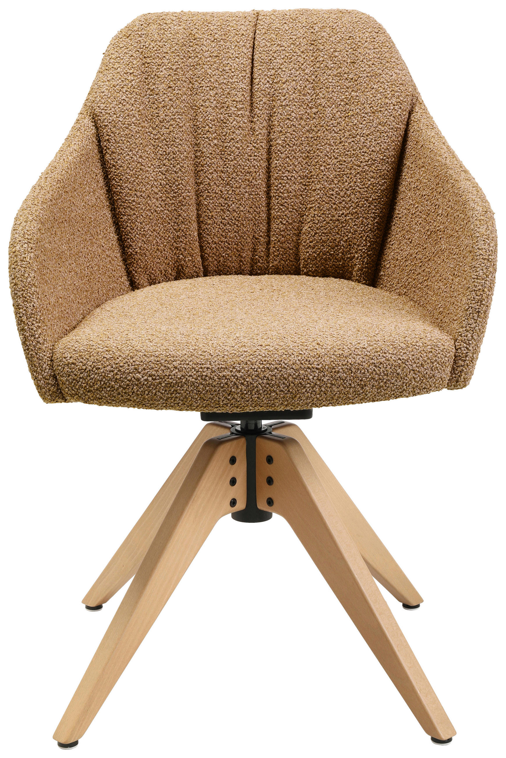 ARMLEHNSTUHL  in Flachgewebe  - Eichefarben/Orange, Design, Holz/Textil (58/82,5-85,2/60cm) - Johann Jakob