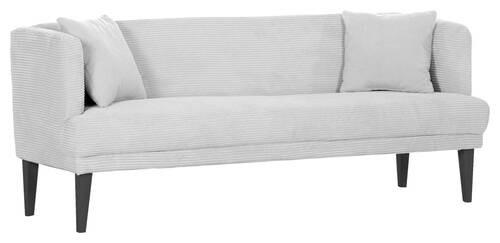 SITZBANK 210/83/70 cm Cord Creme, Weiß Holz  - Creme/Schwarz, Design, Holz/Textil (210/83/70cm) - Landscape