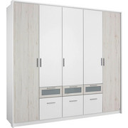 SKŘÍŇ ŠATNÍ - bílá/barvy dubu, Design, dřevěný materiál/umělá hmota (230/212/56cm) - CARRYHOME