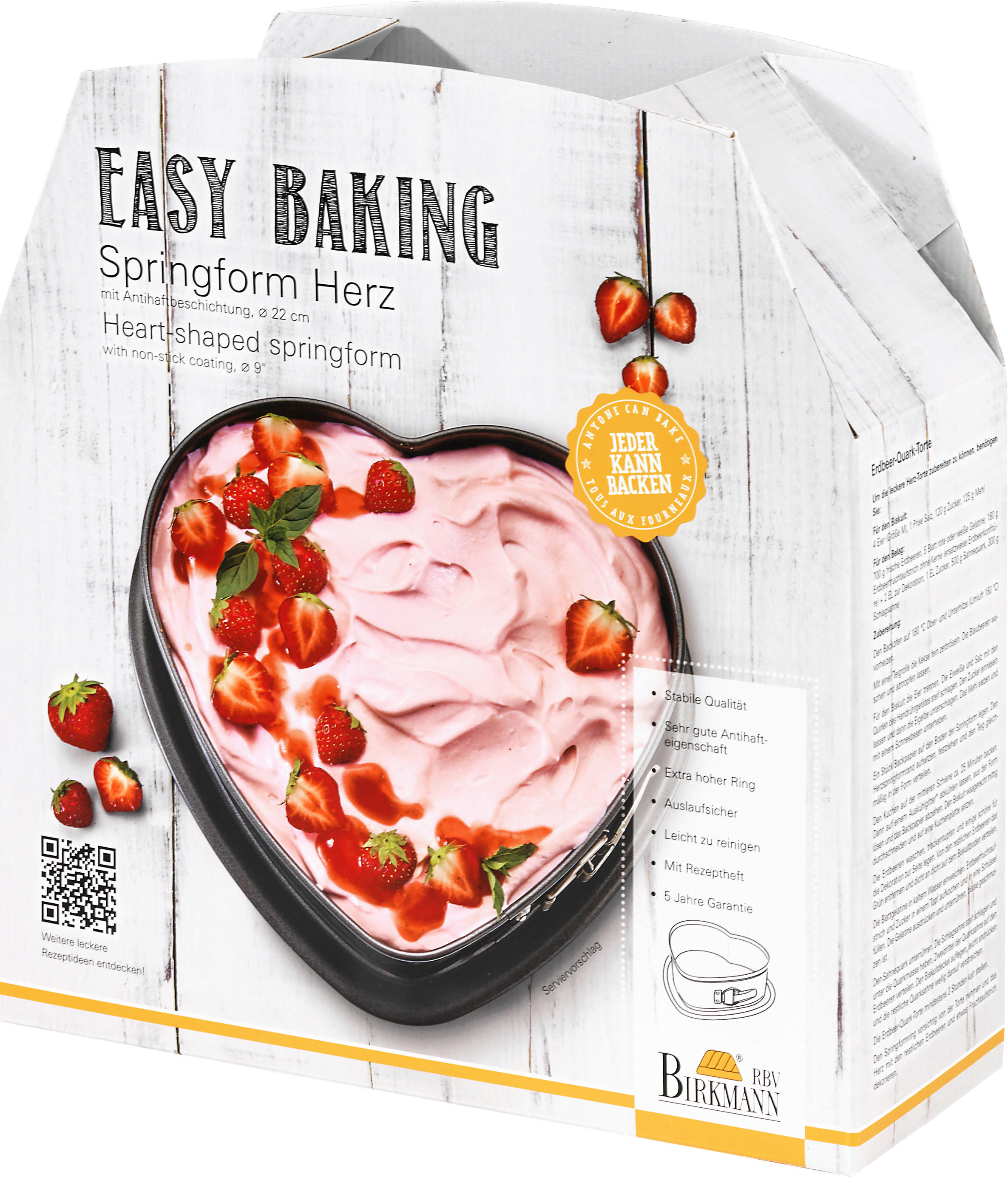 SPRINGFORM  - Schwarz, Basics, Metall (22/9cm) - Birkmann