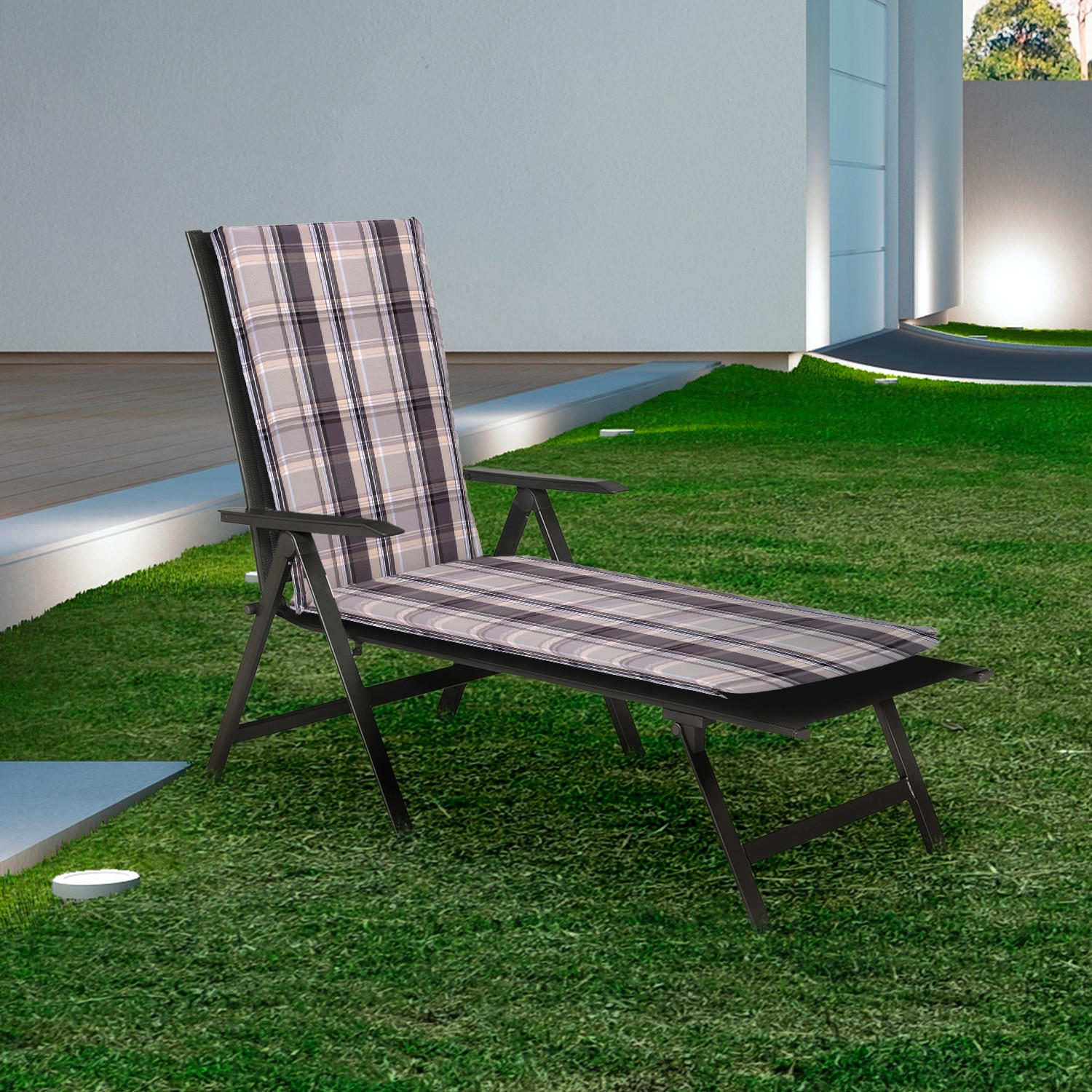 PODLOŽKA NA LEHÁTKO, 195/62/8 cm - béžová, Basics, textil (195/62/8cm) - Gardenson