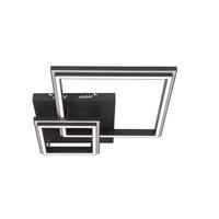 LED PLAFONJERA Proton  - bela/crna, Lajfstajl, metal/plastika (60/60/11,8cm) - Novel