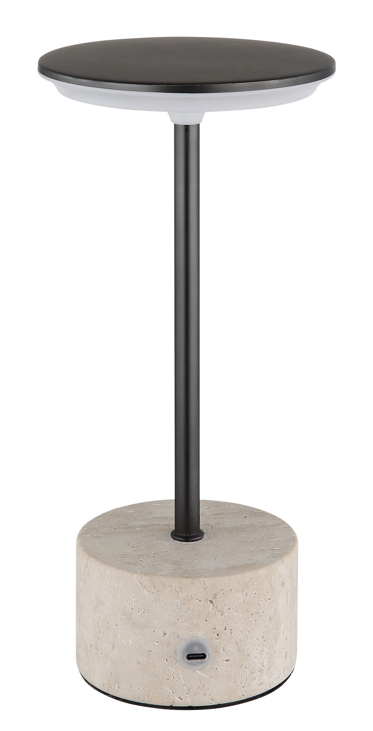 NAMIZNA SVETILKA ZA POLNJENJE  TRAVERTIN      12/27.6 cm       - siva/črna, Design, kamen/kovina (12/27.6cm) - Globo