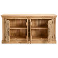 SIDEBOARD Mangoholz vollmassiv Naturfarben, Messingfarben Einlegeböden  - Messingfarben/Naturfarben, LIFESTYLE, Holz/Metall (178/89/40cm) - Landscape