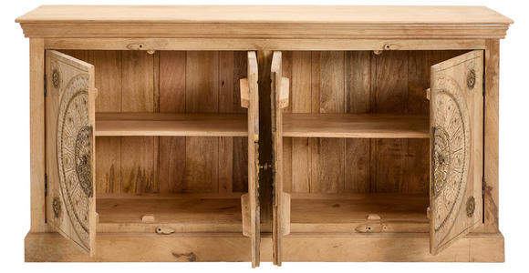 SIDEBOARD in 178/89/40 cm - Messingfarben/Naturfarben, LIFESTYLE, Holz/Metall (178/89/40cm) - Landscape