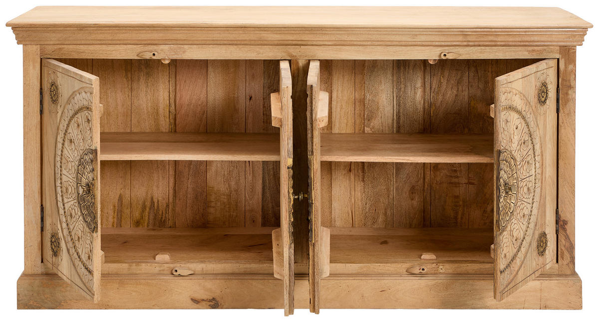 SIDEBOARD  in 178/89/40 cm  - Messingfarben/Naturfarben, LIFESTYLE, Holz/Metall (178/89/40cm) - Landscape