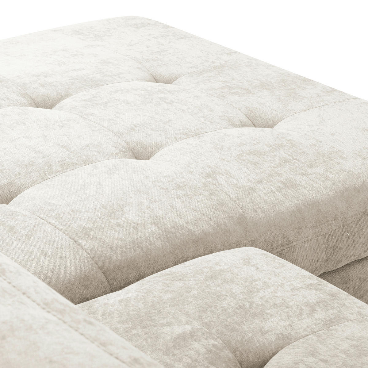 ECKSOFA  Webstoff Creme  - Creme/Schwarz, Design, Textil/Metall (268/195cm) - Livetastic