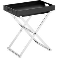 BEISTELLTISCH 52/32/50 cm Schwarz, Chromfarben rechteckig  - Chromfarben/Schwarz, Basics, Textil/Metall (52/32/50cm) - Joop!
