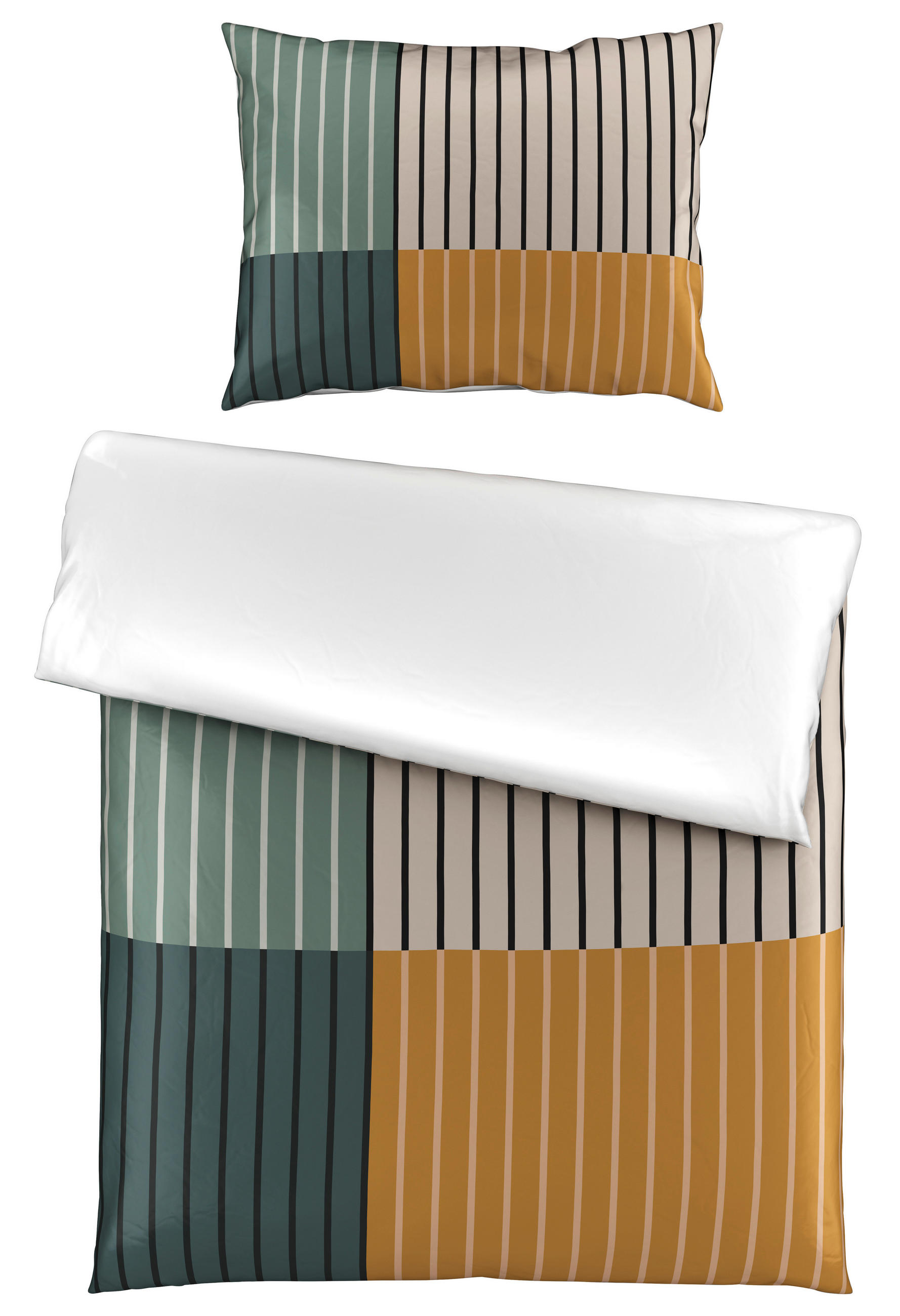 OBOJESTRANSKA POSTELJNINA HARMONY 140/220 cm saten večbarvno  - večbarvno, Konvencionalno, tekstil (140/220cm) - Esposa