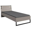 BETT 90/200 cm  in Graphitfarben, Sahara  - Schwarz/Graphitfarben, Design, Holzwerkstoff/Metall (90/200cm) - Carryhome