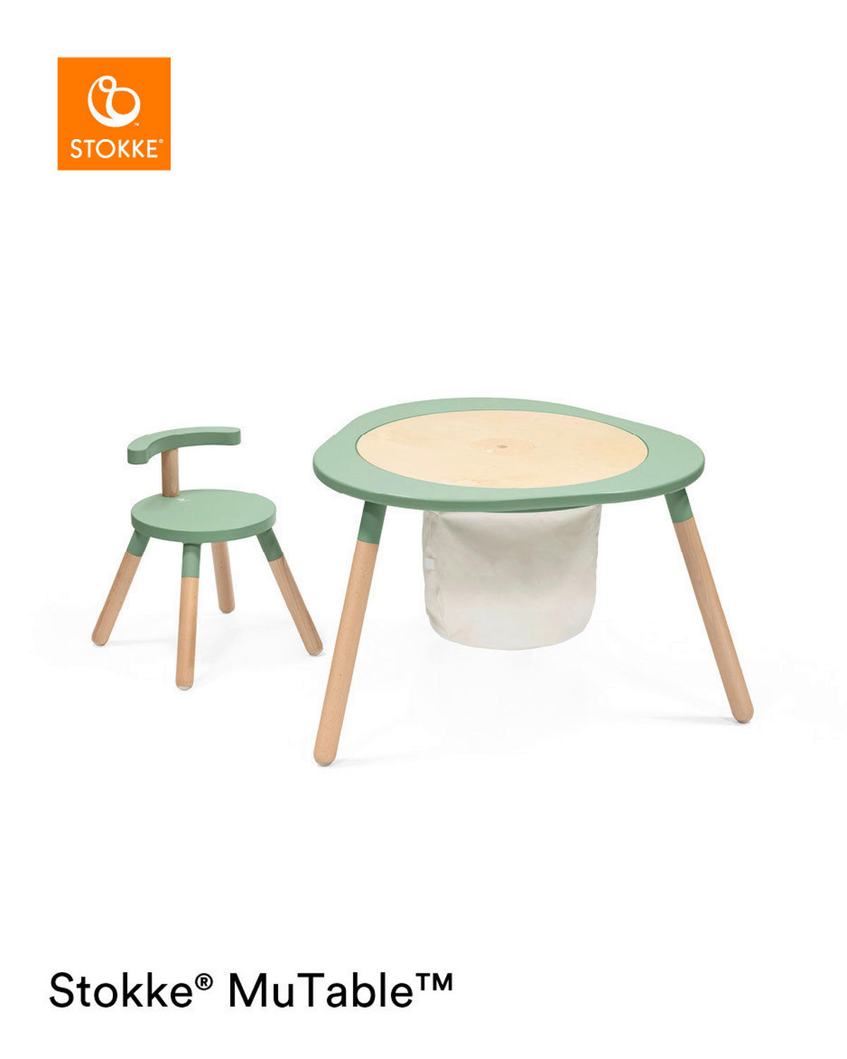 AUFBEWAHRUNGSTASCHE MuTable  - Beige, Basics, Textil (27/32/50cm) - Stokke