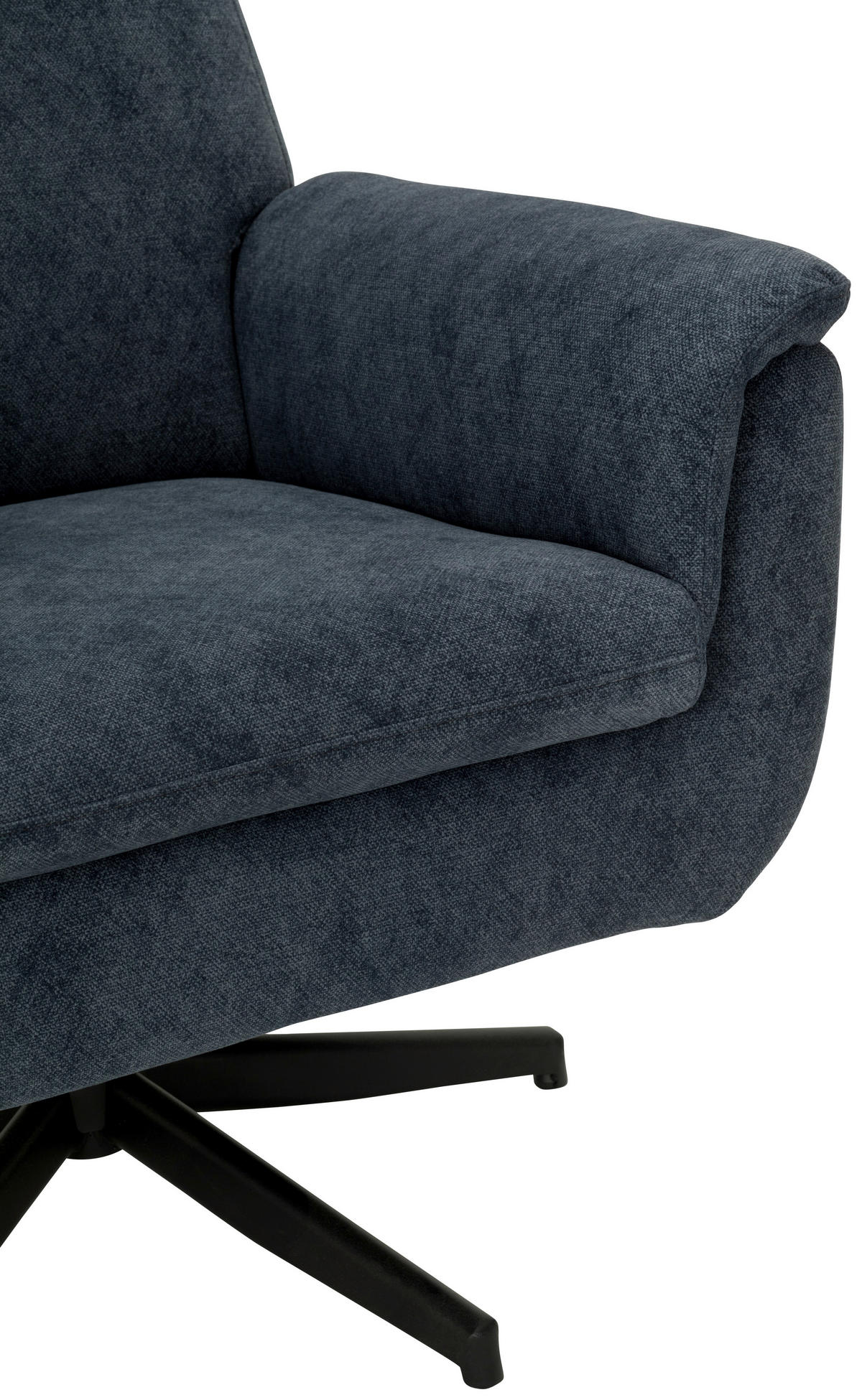 RELAXSESSEL Flachgewebe    - Blau/Schwarz, Design, Textil/Metall (77/105/90cm) - MID.YOU