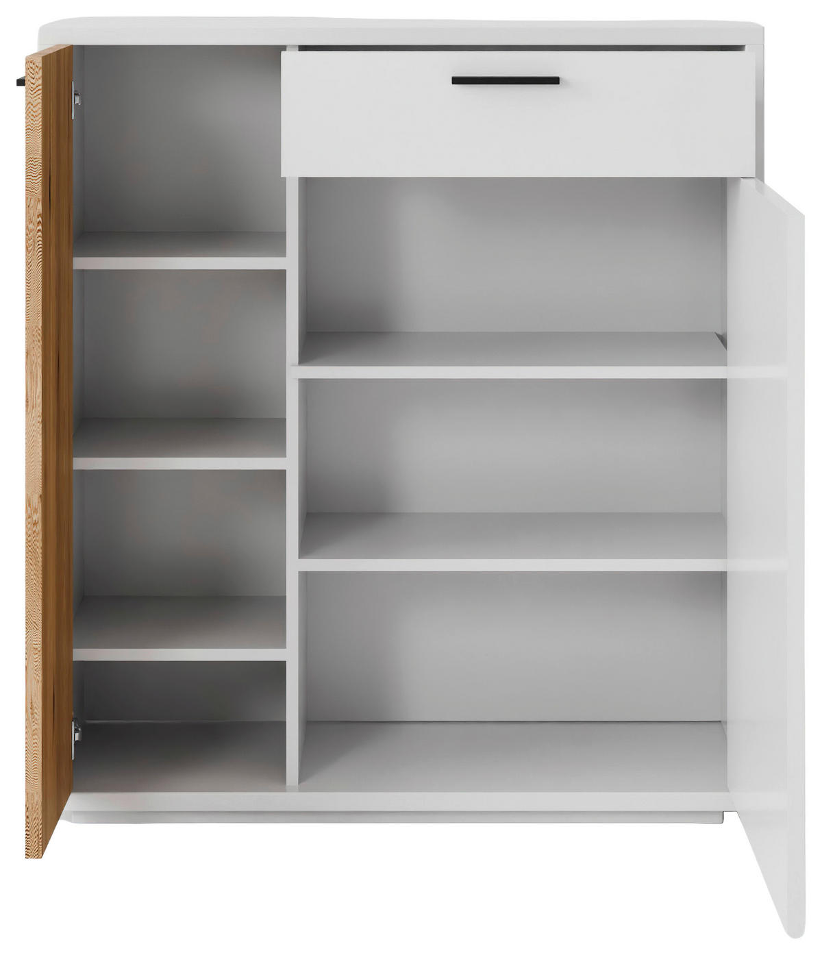 SCHUHSCHRANK 95/105/37 cm  - Eichefarben/Anthrazit, Design, Holzwerkstoff/Metall (95/105/37cm) - Xora