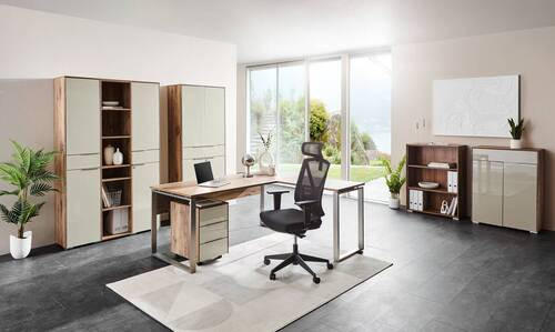 Thumbnail - Topstar Drehstuhl, Schwarz, Leder, Echtleder, Rindleder, Drehkreuz, 52x110-120x48 cm, Made in Germany, Wippfunktion, Wip...