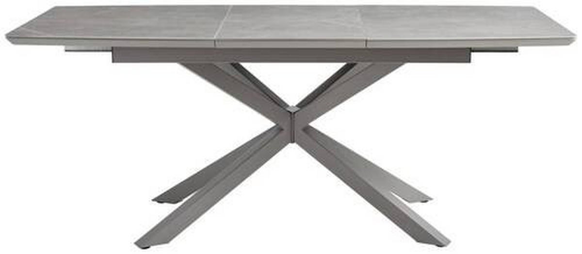 ESSTISCH 140-190/89/76 cm Nachbildung  Metall, Keramik, Holzwerkstoff ausziehbar rechteckig Grau  - Grau, MODERN, Keramik/Holzwerkstoff (140-190/89/76cm) - MID.YOU