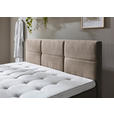 BOXSPRINGBETT 180/200 cm  in Taupe  - Taupe/Eichefarben, KONVENTIONELL, Holz/Textil (180/200cm) - Carryhome