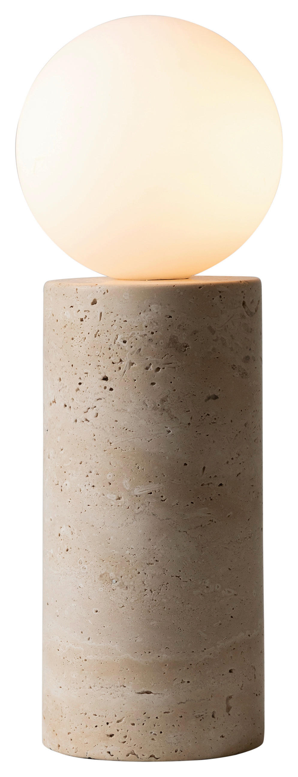 STOLNÍ LAMPA, nástěnný stmívač, G9, 12/33 cm  - bílá, Design, kámen/sklo (12/33cm) - It's about Romi