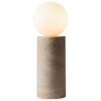STOLNÍ LAMPA, nástěnný stmívač, G9, 12/33 cm  - bílá, Design, kámen/sklo (12/33cm) - It's about Romi