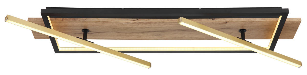 STROPNA LED-SVETILKA   //3000 K/230 V/ - črna/temno rjava, Design, kovina/umetna masa (81,5/40,5/9cm) - Globo