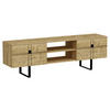 LOWBOARD Recife  in 160/50/35 cm  - Eichefarben/Schwarz, Design, Holzwerkstoff (160/50/35cm) - Livetastic