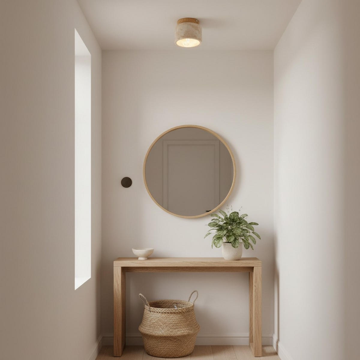 DECKENLEUCHTE  12/10 cm    - Beige, Design, Stein/Metall (12/10cm) - Collet's Monde