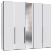 DREHTÜRENSCHRANK Weiß 5 Tür(en)  - Weiß, MODERN, Glas/Holzwerkstoff (225/208/58cm) - Chameo