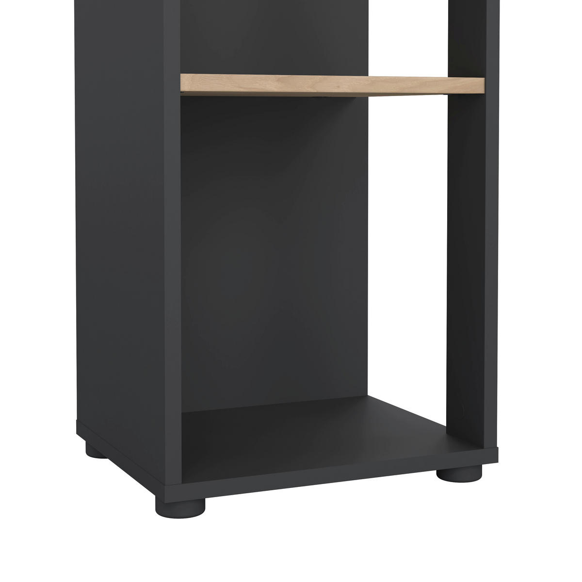REGAL Grau, Eichefarben  - Eichefarben/Grau, MODERN, Holzwerkstoff (40,8/204,7/34,4cm) - MID.YOU