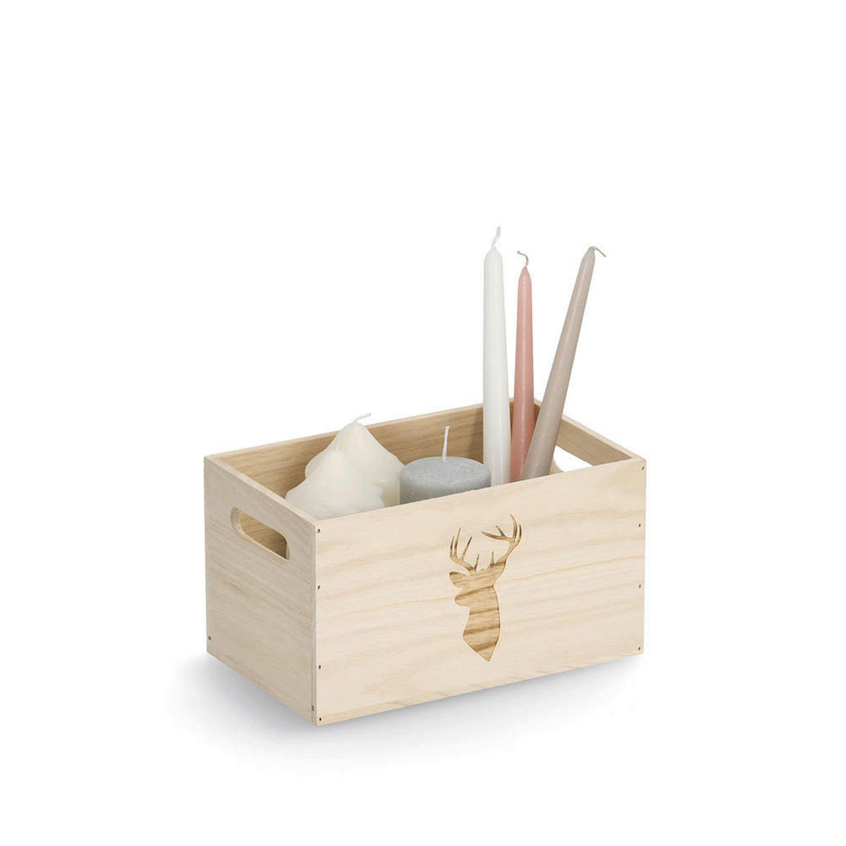 AUFBEWAHRUNGSBOX     - Naturfarben, Basics, Holz (25/15/14cm)
