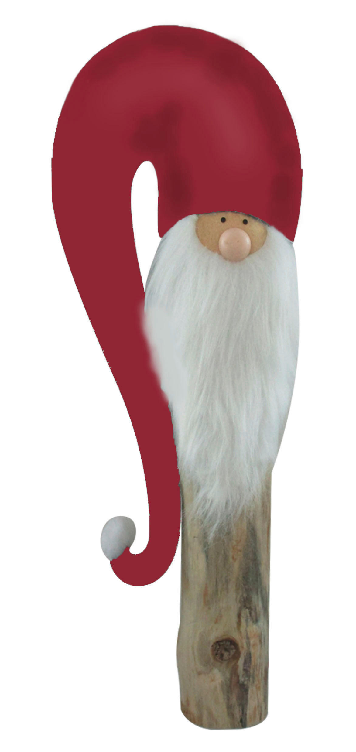 X-Mas Wichtel Natur, Rot, Weiß 24x66x11 cm