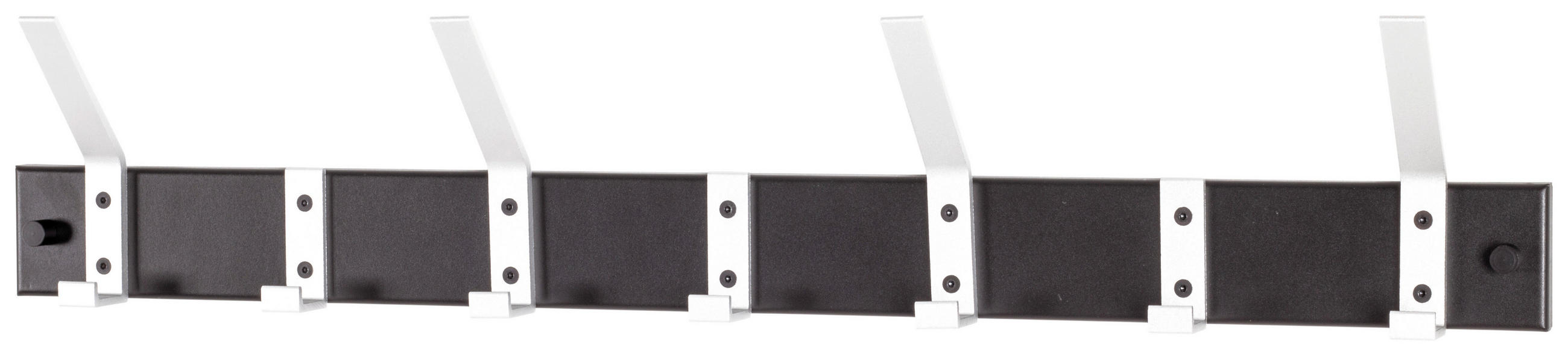 STENSKI OBEŠALNIK - črna/barve aluminija, Basics, kovina (70/14/8cm) - Xora