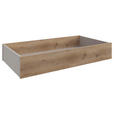 BETTKASTEN Eichefarben, Sandfarben  - Sandfarben/Eichefarben, Holzwerkstoff/Kunststoff (99/17/53cm) - Hom`in