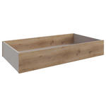 BETTKASTEN Eichefarben, Sandfarben  - Sandfarben/Eichefarben, Holzwerkstoff/Kunststoff (99/17/53cm) - Hom`in