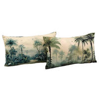 PERNĂ CANAPEA  - albastru/cafeniu, Basics, textil (50/30/10cm)