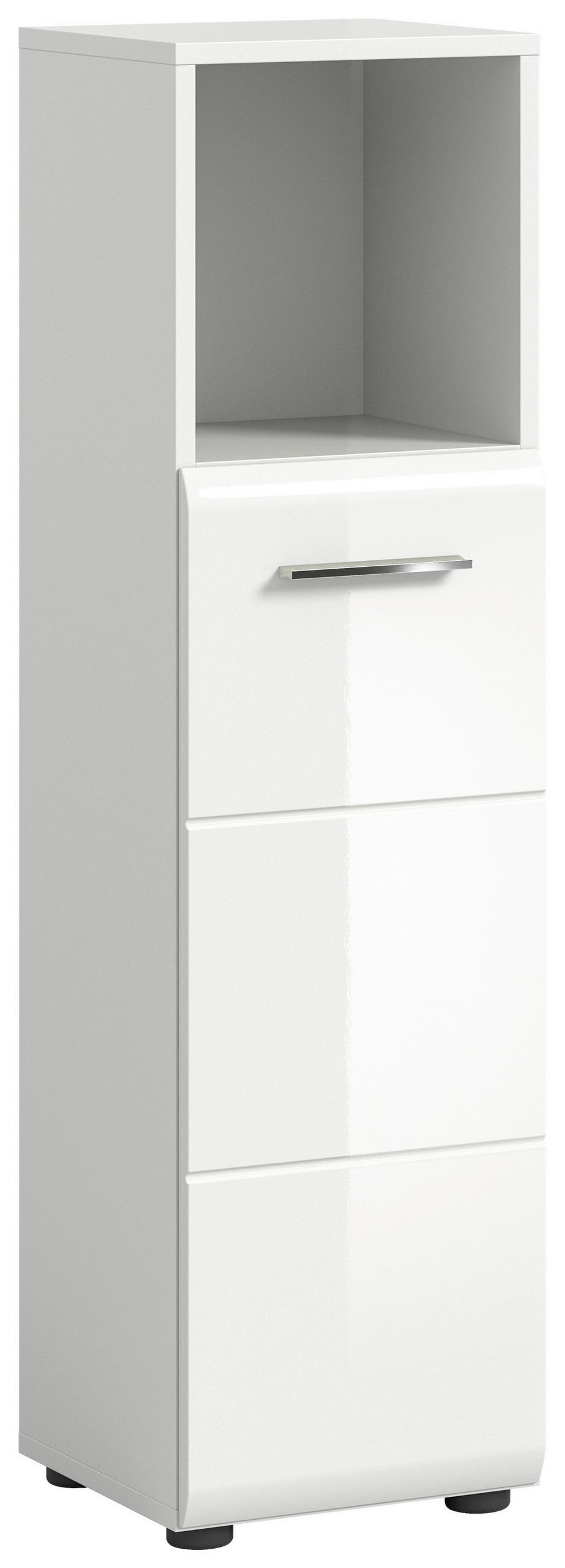 UNTERSCHRANK 30/110/30 cm   - Chromfarben/Weiß Hochglanz, MODERN, Holzwerkstoff/Kunststoff (30/110/30cm) - MID.YOU