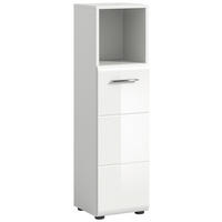 SPODNÁ SKRINKA, biela s vysokým leskom, biela, 30/110/30 cm - čierna/biela, Modern, kompozitné drevo/plast (30/110/30cm) - MID.YOU