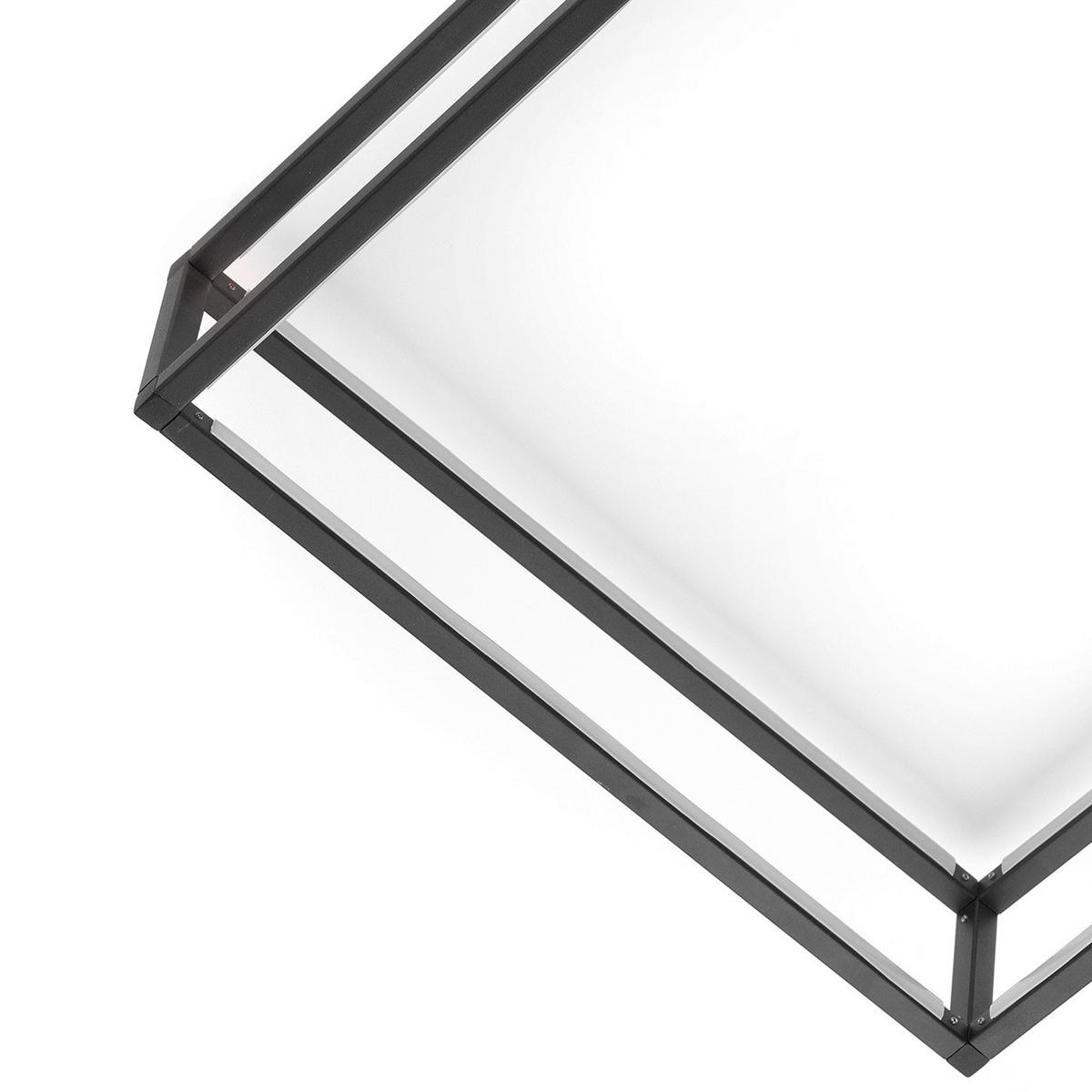 LED-DECKENLEUCHTE 5002 PING 45/45/13 cm   - Schwarz, Design, Metall (45/45/13cm)