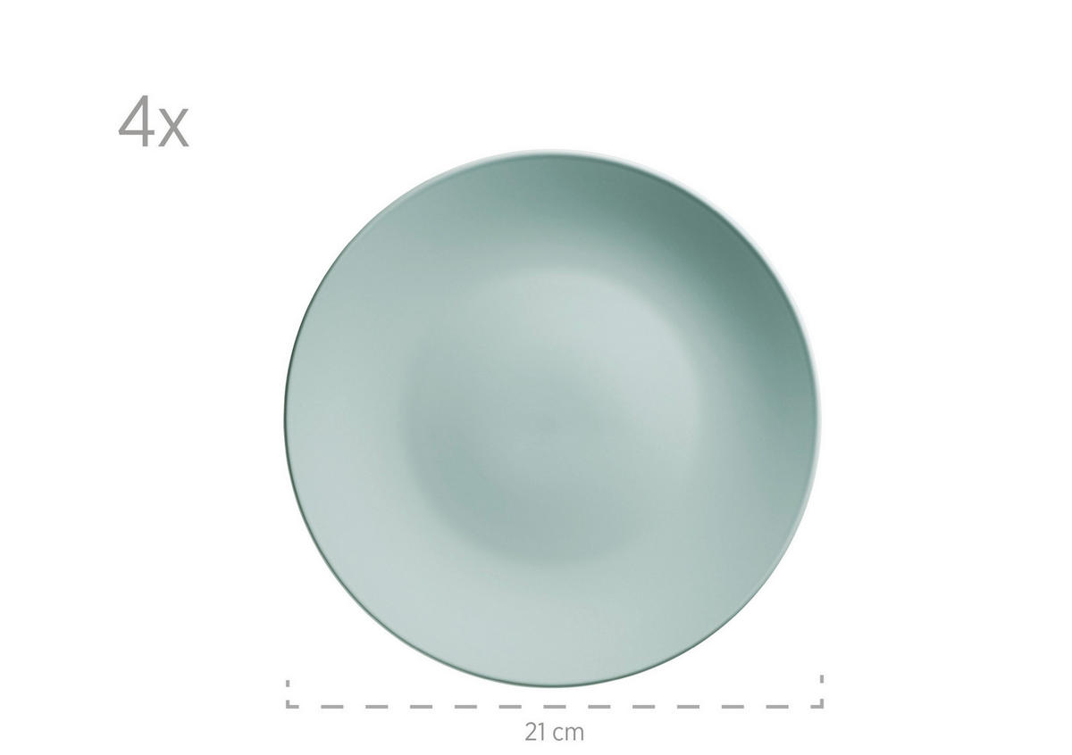 KOMBISERVICE Pastell Selection 16-teilig  - Mintgrün, Basics, Keramik (31,3/32,5/31,5cm) - Mäser
