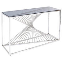 KONSOLENTISCH Silberfarben  - Silberfarben, Design, Glas/Metall (120/40/78cm) - Kare-Design