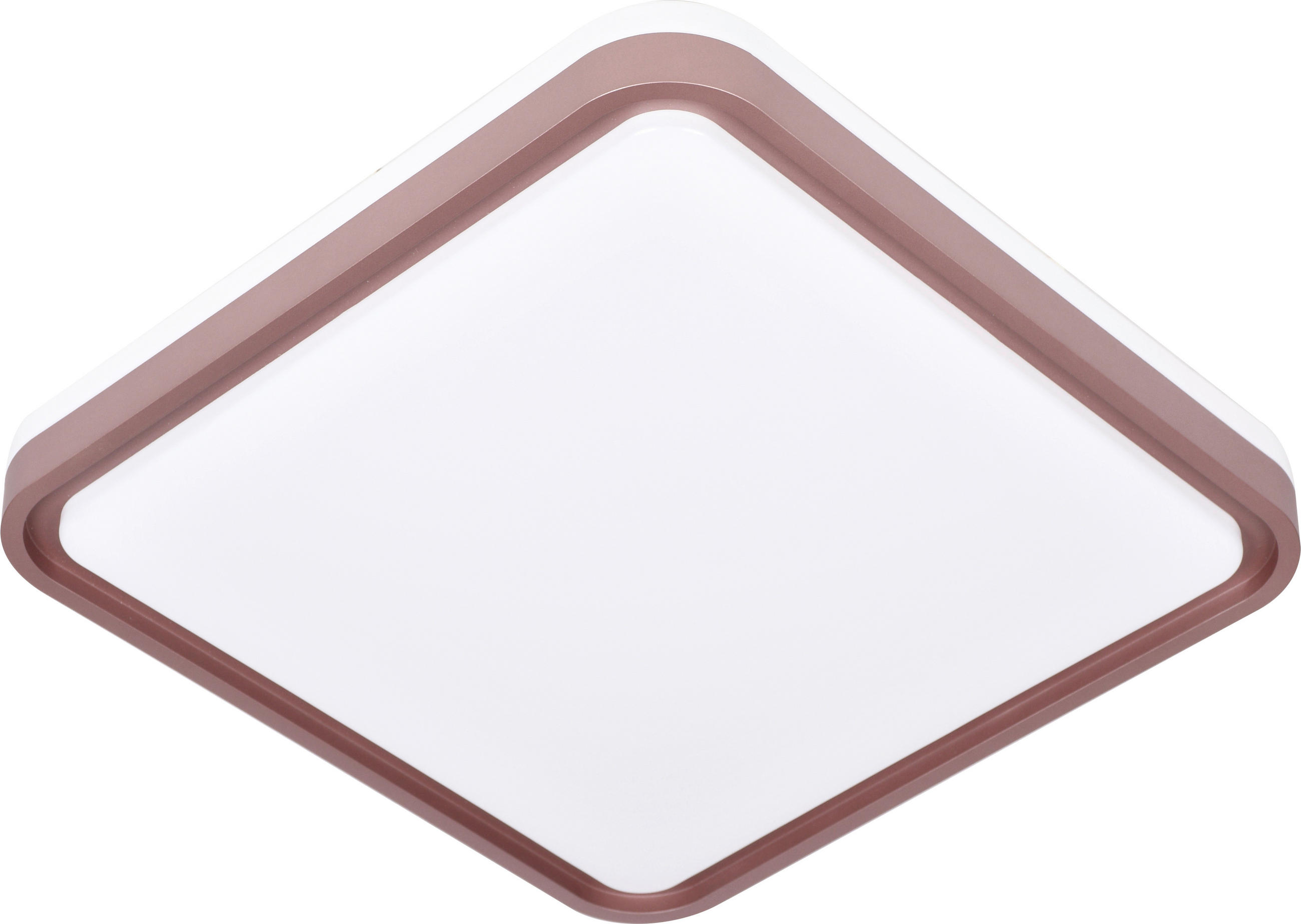 PLAFONIERĂ CU LED - maro/alb, Basics, plastic/metal (43,5/8,5/43,5cm)