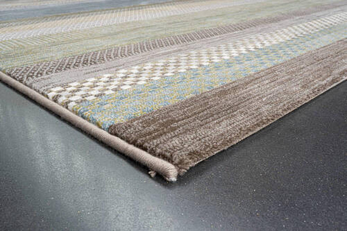 WEBTEPPICH 120/170 cm Argentum Blau, Braun, Grün  - Blau/Braun, KONVENTIONELL, Kunststoff/Textil (120/170cm)