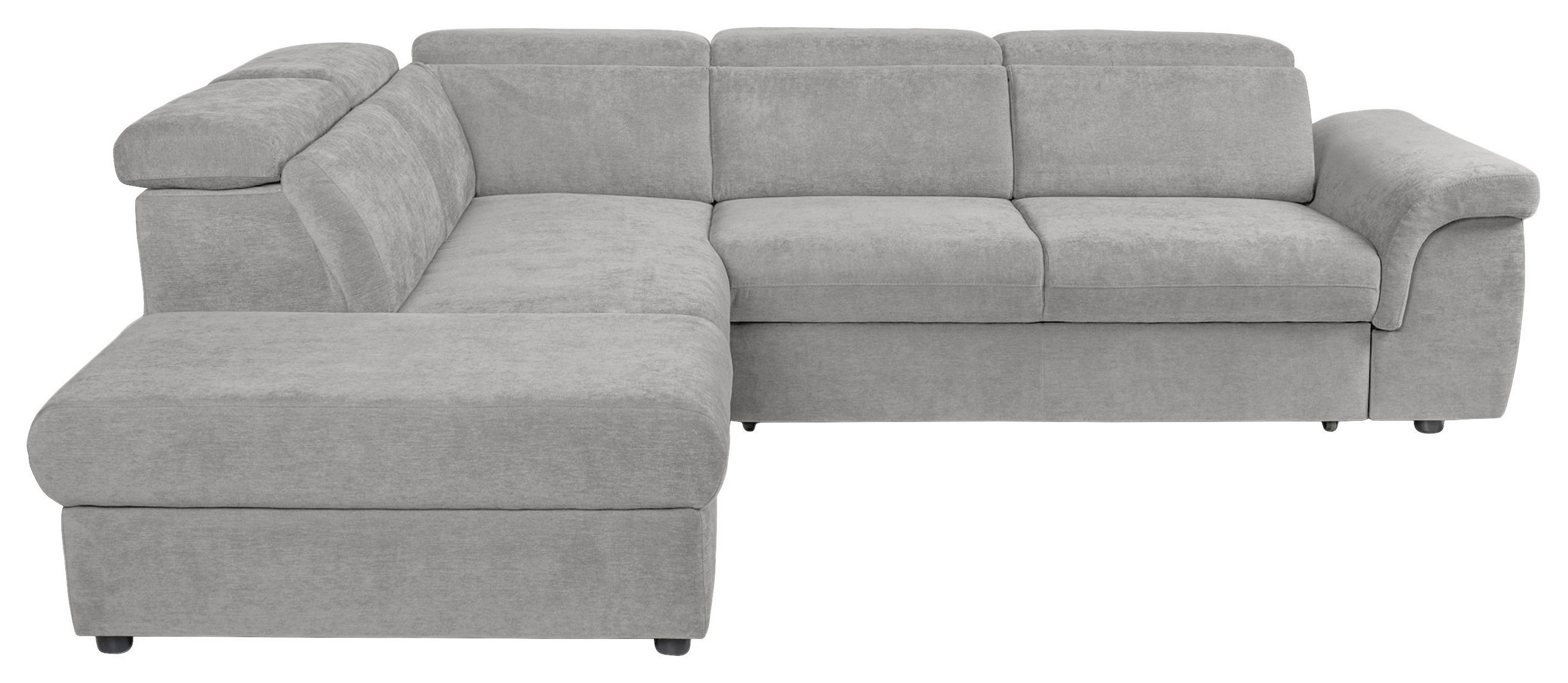 ECKSOFA Hellgrau Flachgewebe  - Hellgrau/Schwarz, KONVENTIONELL, Kunststoff/Textil (235/280cm) - Carryhome